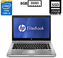 Ноутбук HP EliteBook 8470p/14”TN(1600x900)/Intel Core i5-3340M 2.70GHz/8GB DDR3/SSD 250GB/Intel HD Graphics