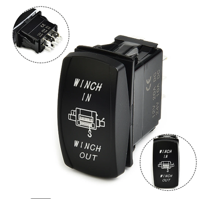 Перемикач керування лебідкою «Winch» під врізку в панель приладів UTV або позашляховиків SW-LJ56