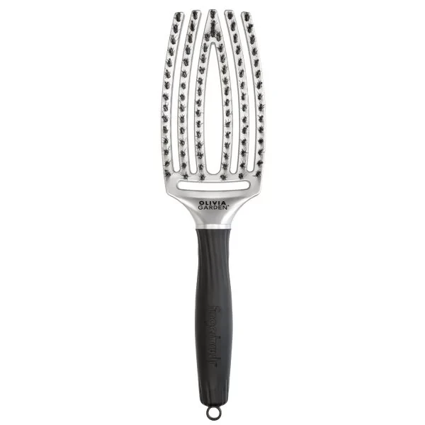 Щітка із комбінованою щетиною Olivia Garden Finger Brush Trinity Silver Selena ID1690