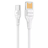 Дата-кабель Proove Double Way Silicone USB Type-A (тато) - USB Type-C (тато) 1m White 2.4A