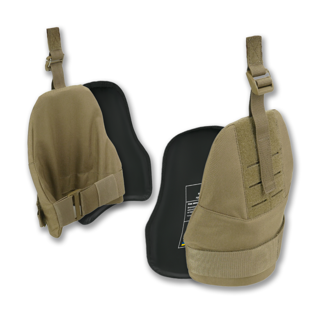 Захист плечей Kiborg Cordura 1000d Койот (1.2 кг) | З балістичним Пакетом 1 клас захисту Militex