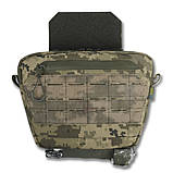 Сумка-напашник XL Піксель З балістичним пакетом 1 клас захисту Kiborg GU / Cordura 1000D з NIR-просоченням, фото 3