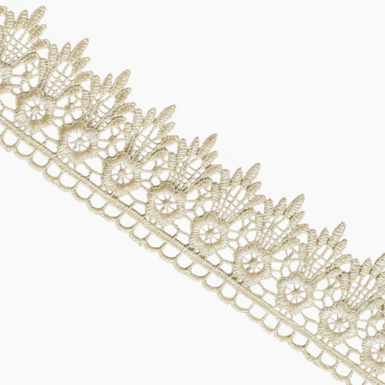 Мереживо макраме 6,5 см колір - молочний, фото 1