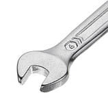 Ключ комбінований 6 мм, CrV, покриття Сатин-хром PROF DIN3113 INTERTOOL XT-1006, фото 2