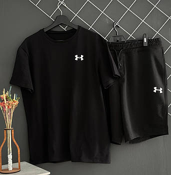 Літній чоловічий спортивний костюм Under Armour. Чоловічий комплект літній футболка+шорты Туреччина