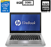 Ноутбук HP EliteBook 8470p/14 TN(1366x768)/Intel Core i5-3320M 2.60GHz/8GB DDR3/SSD 128GB/Intel HD Graphics