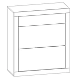 Красива тумба для взуття Парма 900 (90х38х105) Дуб април, Бетон Меблі Сервіс, фото 4