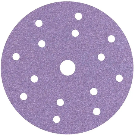 Шліфувальне коло (15 отв.) діаметр 150мм SMIRDEX CERAMIC VELOUR DISKS LINE 740, P40-P800 (уп.-100 шт.), фото 1