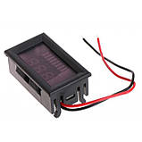 Вольтметр DC 12-72 В з індикатором ємності акумулятора (сині цифри), фото 6