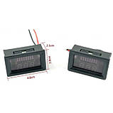 Вольтметр DC 12-72 В з індикатором ємності акумулятора (сині цифри), фото 4