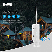Зовнішній, вуличний WIFI Роутер, маршрутизатор KuWFi 4G, LTE, 3G Репітер, ретранслятор, захист від вологи IP67, PoE