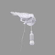 Білий настінний світильник "Ворона" на ліву сторону 909-VXL8055L WH