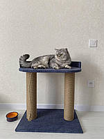 Кігтеточка з великою лежанкою для кішок 61*60*40 см