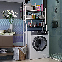 Полиця стелаж для зберігання над пральною машиною, LAUNDRY RACK TW-106 / Підлогова стійка органайзер