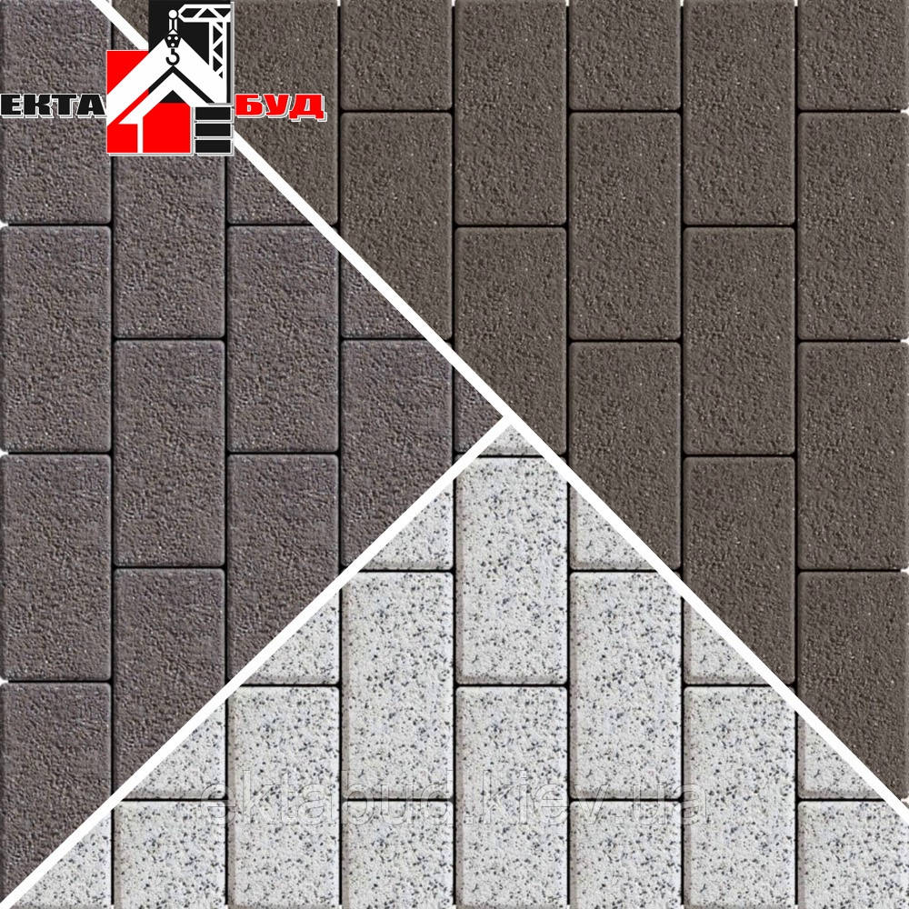 Тротуарна плитка БРУКІВКА Ф'ЮЖН 200х100 60мм, фото 1