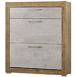 Красива тумба для взуття Парма 900 (90х38х105) Дуб април, Білий лак Меблі Сервіс, фото 3