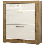 Красива тумба для взуття Парма 900 (90х38х105) Дуб април, Бетон Меблі Сервіс, фото 2