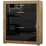 Красива тумба для взуття Парма 900 (90х38х105) Дуб април, Бетон Меблі Сервіс, фото 3