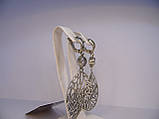 Срібні жіночі сережки з підвіскою 10,1 г., фото 2