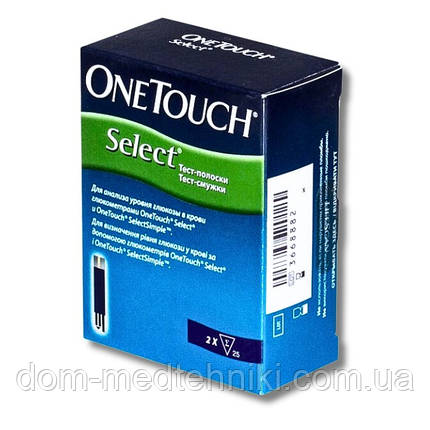 Тест-смужки Ван Тач Селект (One Touch Select), 50 шт., фото 1