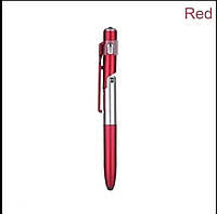 Багатофункціональна ручка стилус 4 в 1 ліхтарик підставка під смартфон Червона