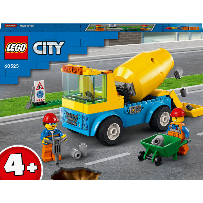 LEGO City 60325 Вантажівка-бетонозмішувач Конструктор лего сіті Вантажівка-бетонозмішувач 60325