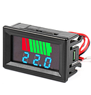 Вольтметр DC 12-72 В з індикатором ємності акумулятора (сині цифри)