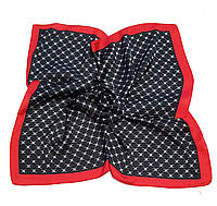 Платок шейный на шею на сумку на прическу Лорина черный/красный