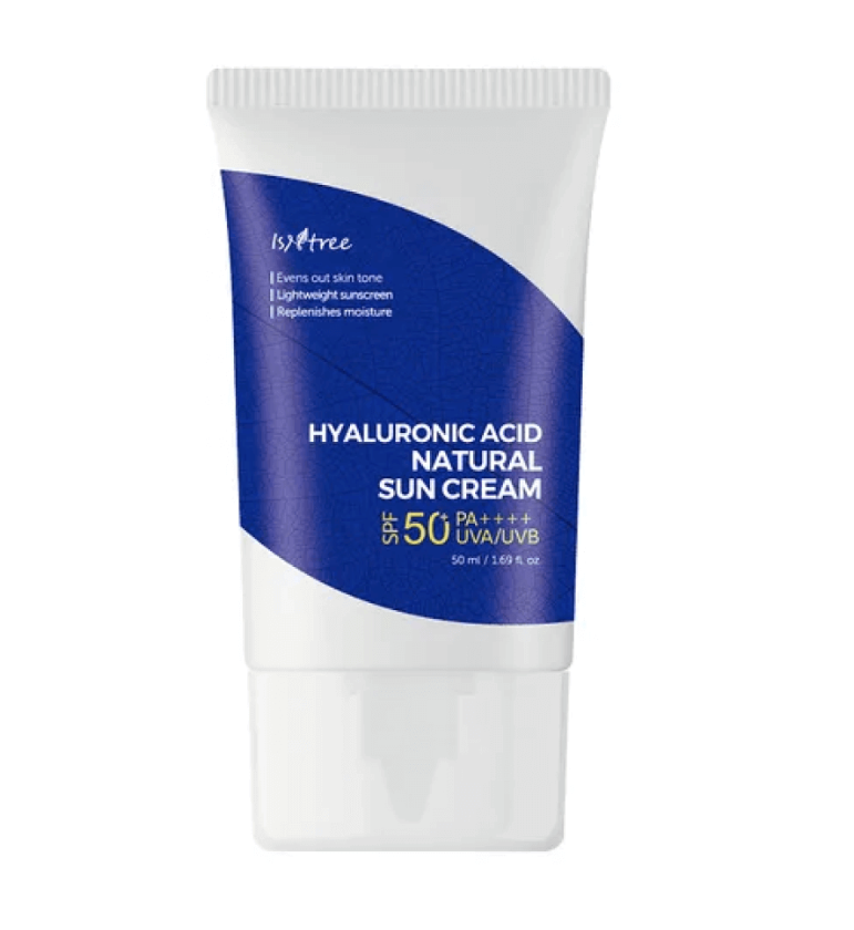 Зволожувальний мінеральний сонцезахисний крем IsNtree Hyaluronic Acid Natural Sun Cream SPF50+ PA++++ 50 мл