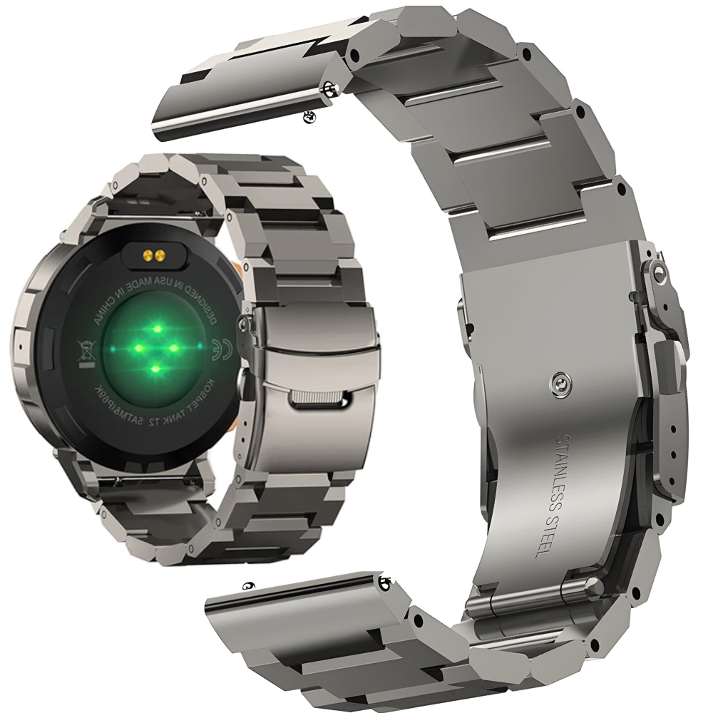 Металевий браслет для годинника 22 мм Smart Watch матовий ремінець на смартгодинник із неіржавкої сталі Kospet, фото 1