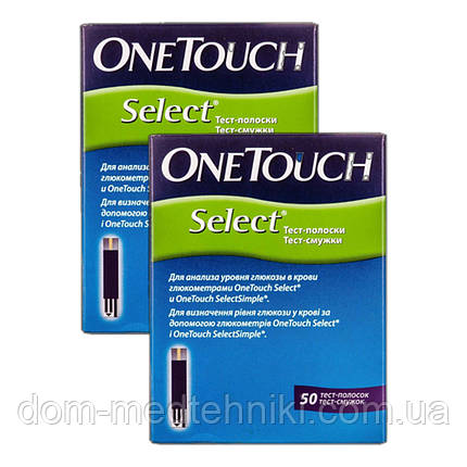Тест-смужки Ван Тач Селект (One Touch Select), 100 шт., фото 1