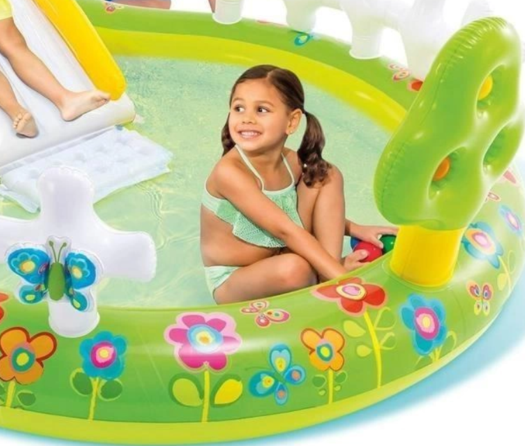 Надувной детский игровой центр-бассейн 290x180x104см водный с горкой для купания - фото 3 - id-p2186462620