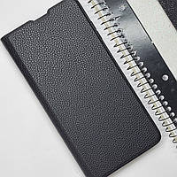 Кожаный чехол книжка черный для Samsung Galaxy A15 , чохол книжка подставка на самсунг А15 с визитницей