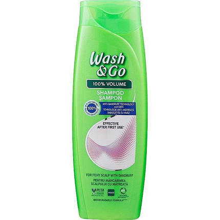 Wash&Go Шампунь проти лупи з вівсом для чутливої шкіри голови 360мл (6876), фото 1