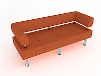 Офисный диван с подлокотниками Tetrix LX 2218 оранжевый