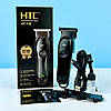 Машинка для стрижки волосся + тример HTC АТ-118 |3 насадки| Чорний, фото 2