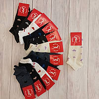 Шкарпетки жіночі SPORT бавовна різнокольорові з серденьками 37-39 | 12 пар