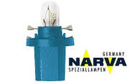 Лампа с патроном 12V 1,2W цоколь- BX8,5d щиток приборов NARVA 17029