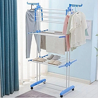 Комнатная многоярусная сушилка для одежды Garment rack with wheels на колесиках, Переносная сушарка белья tac
