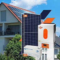 Оборудование для солнечной электростанции (СЭС) Стандарт 4 kW АКБ 3,6kWh MGel 150 Ah