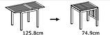 Стіл із розсувною стільницею садовий складний Промащений хардвуд bobi, фото 8