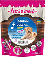 Вологий корм для собак Леопольд пауч яловичина та серце 500г (4820185491778)