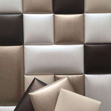 Стінова панель декоративна Muralo екошкіра 40x40x4 см Кремовий (0231amz)