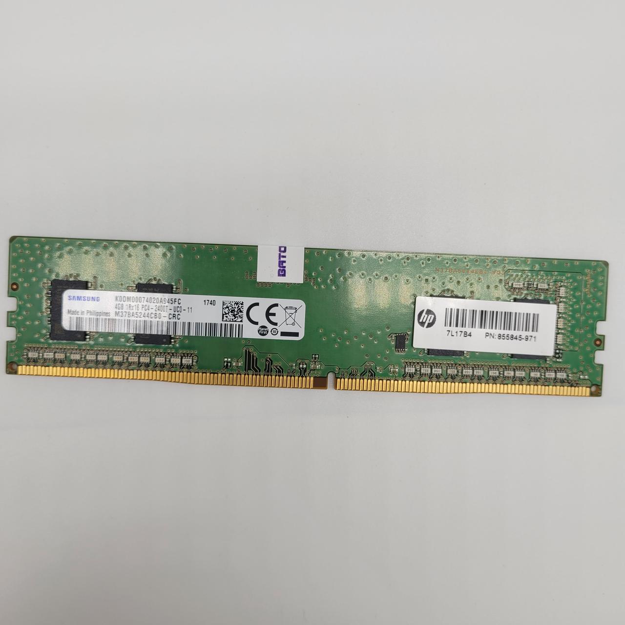 Оперативна пам'ять Samsung DDR4 4Gb 2400MHz PC4-19200U 1R16 CL17 (M378A5244CB0-CRC) Б/У