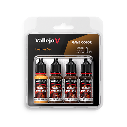 Набір фарб Leather Set (4x18ml). VALLEJO Game Color 72385, фото 1