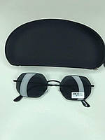 Чоловічі літні окуляри rayban у чорному кольорі та з дзеркальними лізинами на літо для чоловіків
