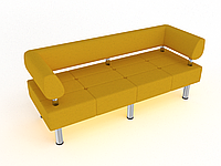 Офисный диван с подлокотниками Tetrix LX 2240 желтый