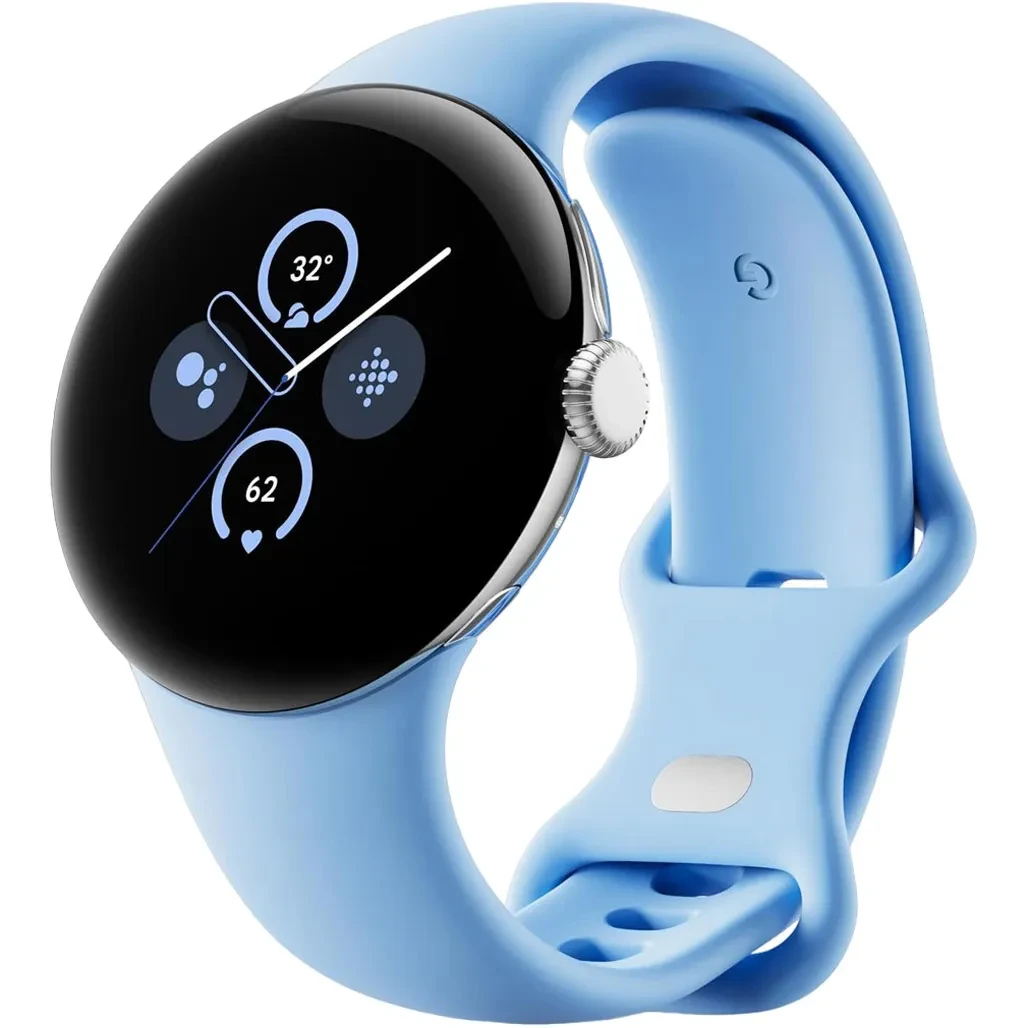 Смарт-годинник Google Pixel Watch 2 Polished Silver Aluminum Case / Bay Active Band