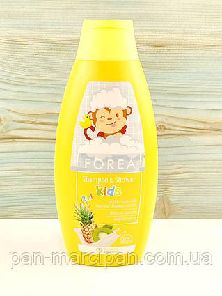 Шампунь-гель дитячий 2 в 1 Forea Kids Shower & Shampoo 500ml Німеччина