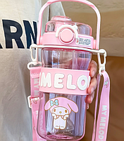 Бутылка для воды, детская бутылка для воды, портативная бутылка с мультяшными героями, розовая, 745 мл